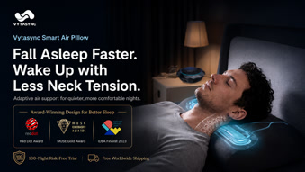 Vytasync: Smart Air Pillow for Deeper Sleep & Neck Relief promoted by boostfunders